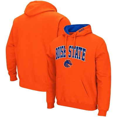 Chandail à capuchon Colosseum Orange Boise State Broncos Arch & Logo 3.0 pour hommes