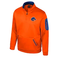 Men's Colosseum Orange Boise State Broncos Mainframe Quarter-Zip Fleece Jacket