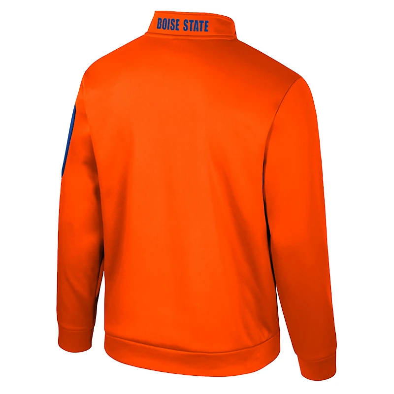Veste polaire à quart de zip Mainframe orange Colosseum pour homme des Boise State Broncos