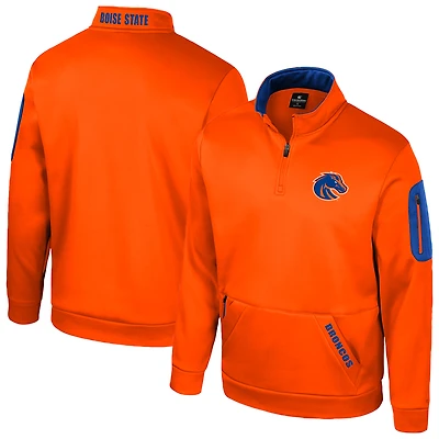 Veste polaire à quart de zip Mainframe orange Colosseum pour homme des Boise State Broncos