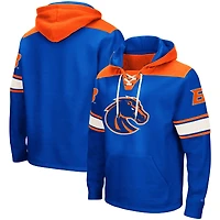 Men's Colosseum Royal Boise State Broncos 2.0 Lace-Up Pullover Hoodie