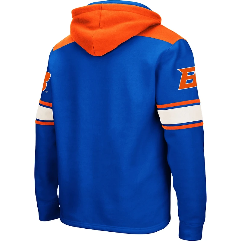 Men's Colosseum Royal Boise State Broncos 2.0 Lace-Up Pullover Hoodie