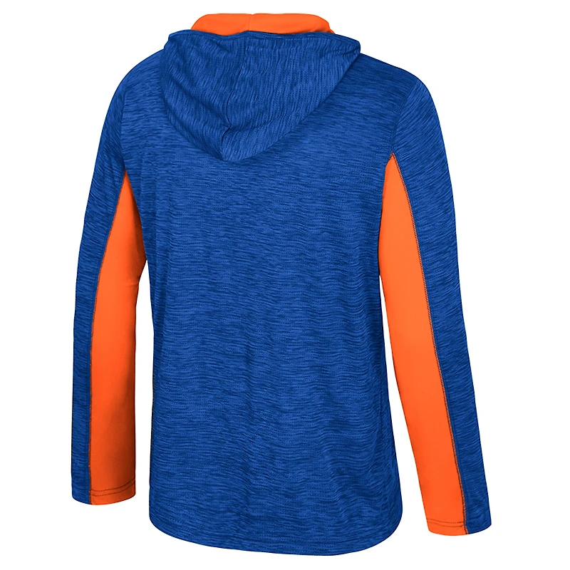 Men's Colosseum Royal Boise State Broncos Always Sunny Quarter-Zip Hoodie