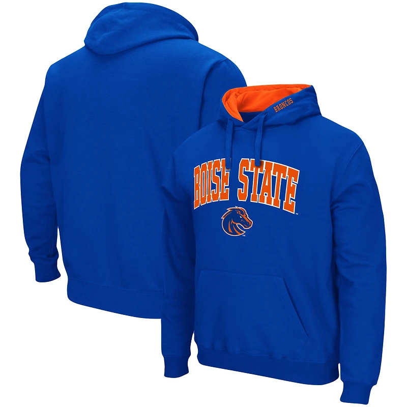 Chandail à capuchon Colosseum Royal Boise State Broncos Arch & Logo 3.0 pour hommes