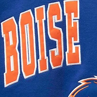 Men's Colosseum Royal Boise State Broncos Arch & Logo Crew Neck Sweatshirt