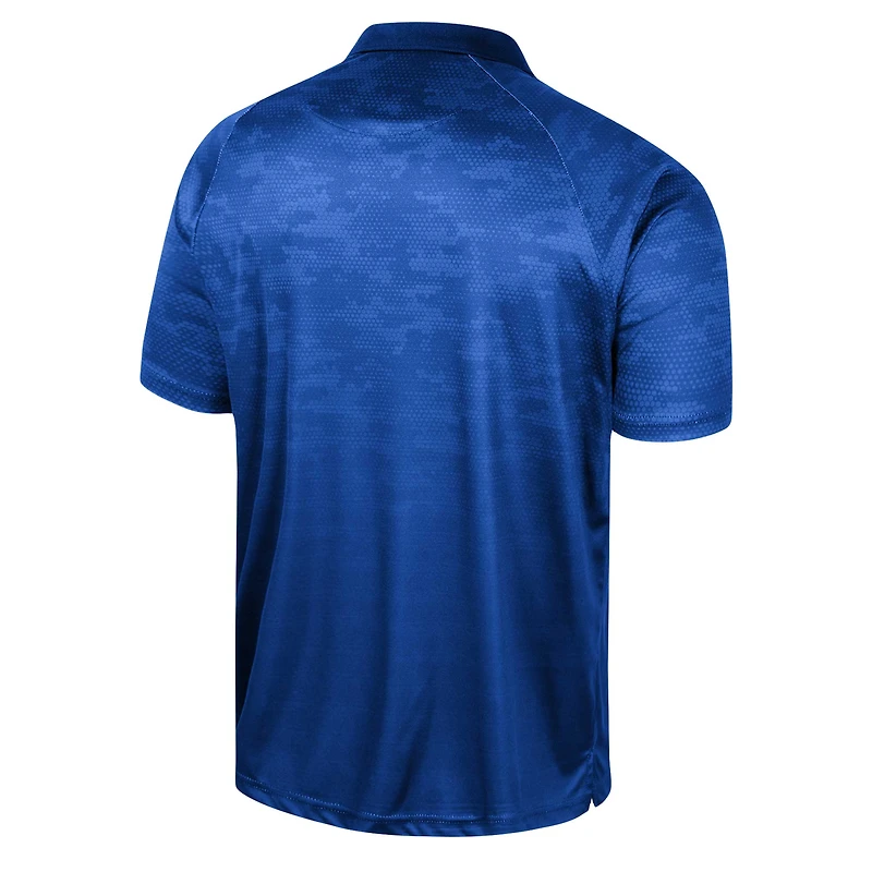 Men's Colosseum Royal Boise State Broncos Honeycomb Raglan Polo