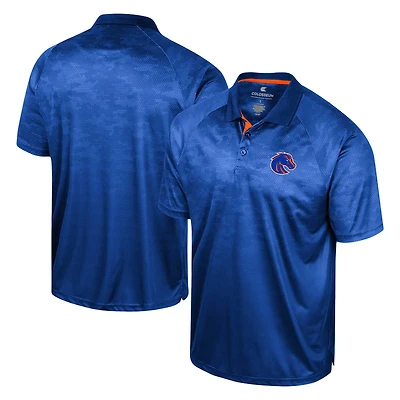 Polo raglan Colosseum Royal Boise State Broncos en nid d'abeille pour homme