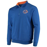 Men's Colosseum Royal Boise State Broncos Tortugas Logo Quarter-Zip Jacket