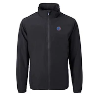 Men's Cutter & Buck  Black Boise State Broncos Big Tall Charter Eco Knit Recycled Full-Zip Jacket