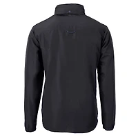 Men's Cutter & Buck  Black Boise State Broncos Big Tall Charter Eco Knit Recycled Full-Zip Jacket