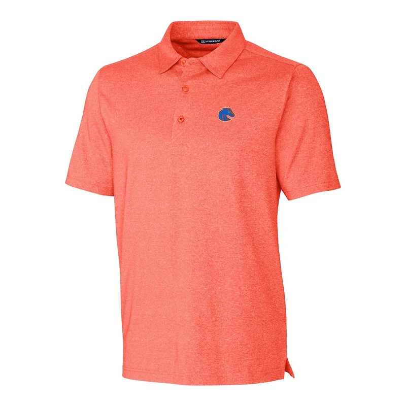 Men's Cutter & Buck Heather Orange Boise State Broncos Forge Stretch Polo