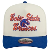 Men's New Era Cream/Royal Boise State Broncos Vintage Chainstitch 9FIFTY A-Frame Snapback Hat