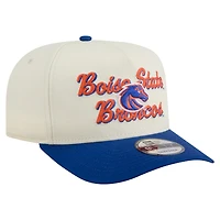 Men's New Era Cream/Royal Boise State Broncos Vintage Chainstitch 9FIFTY A-Frame Snapback Hat