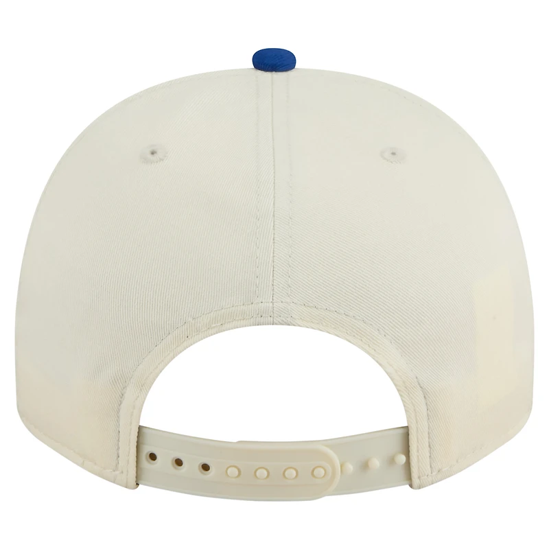 Men's New Era Cream/Royal Boise State Broncos Vintage Chainstitch 9FIFTY A-Frame Snapback Hat
