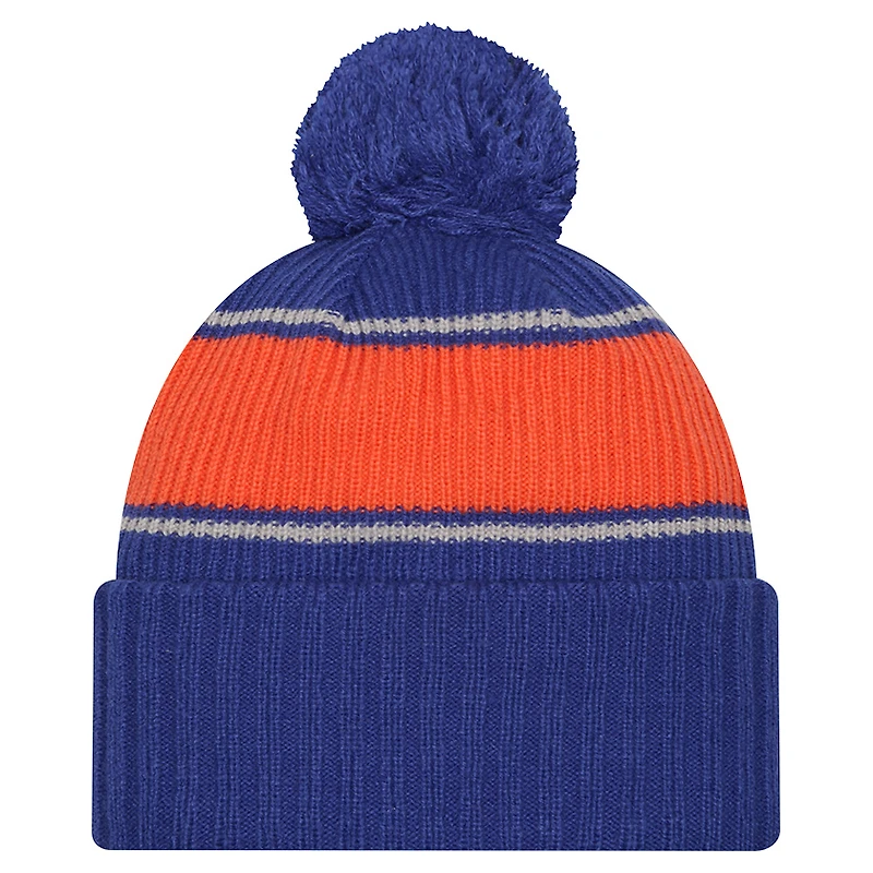 Men's New Era Royal Boise State Broncos Bold Cuffed Knit Hat with Pom