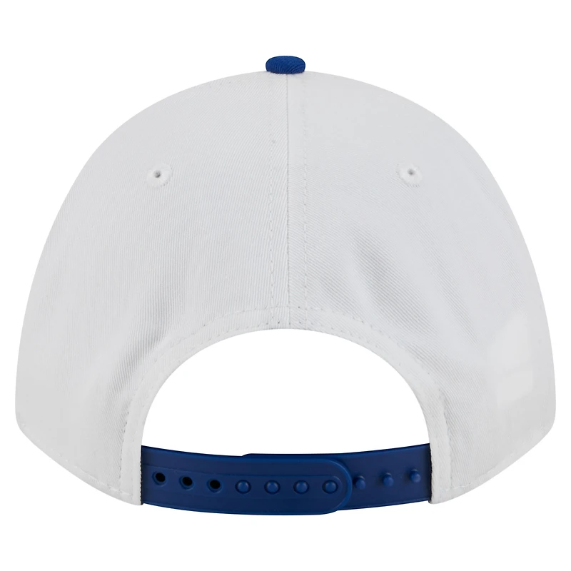 Men's New Era White/Royal Boise State Broncos Arch Two-Tone Rope 9FORTY A-Frame M-Crown Adjustable Hat