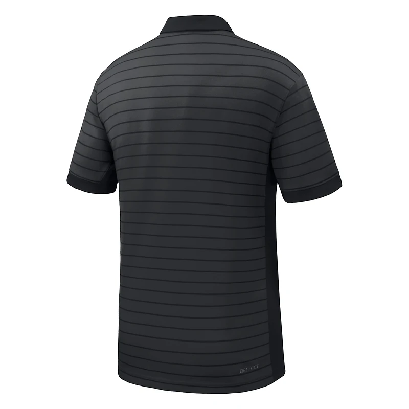 Men's Nike Black Boise State Broncos 2025 Early Season Coaches Sideline Victory Stripe Performance Polo