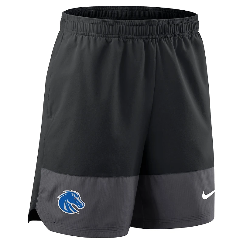Short Nike noir pour homme Boise State Broncos 2025 Sideline Performance