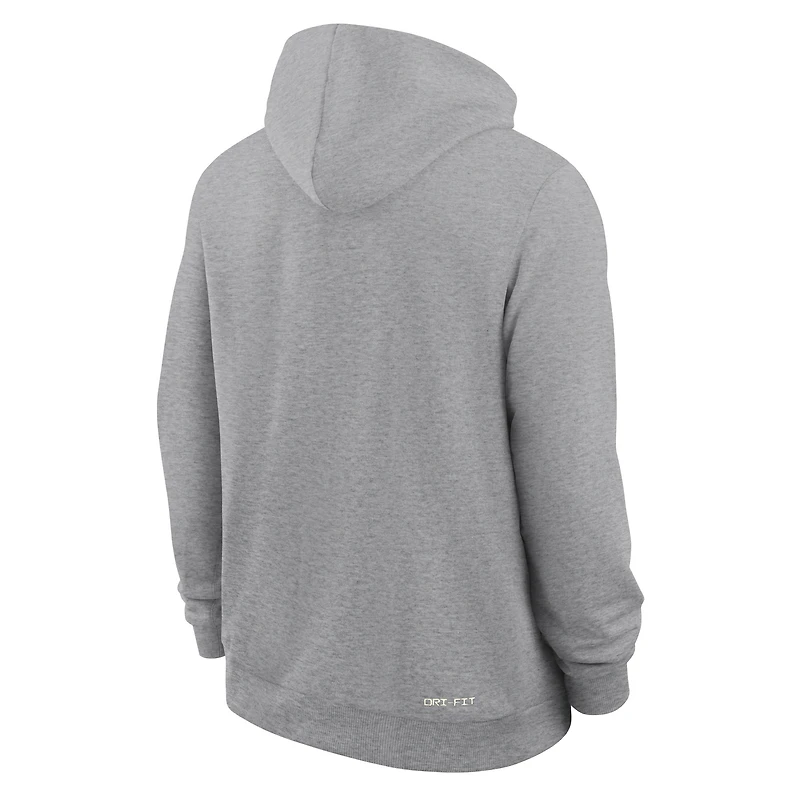 Men's Nike Heather Gray Boise State Broncos 2025 Sideline Standard Issue Dri-FIT Hoodie