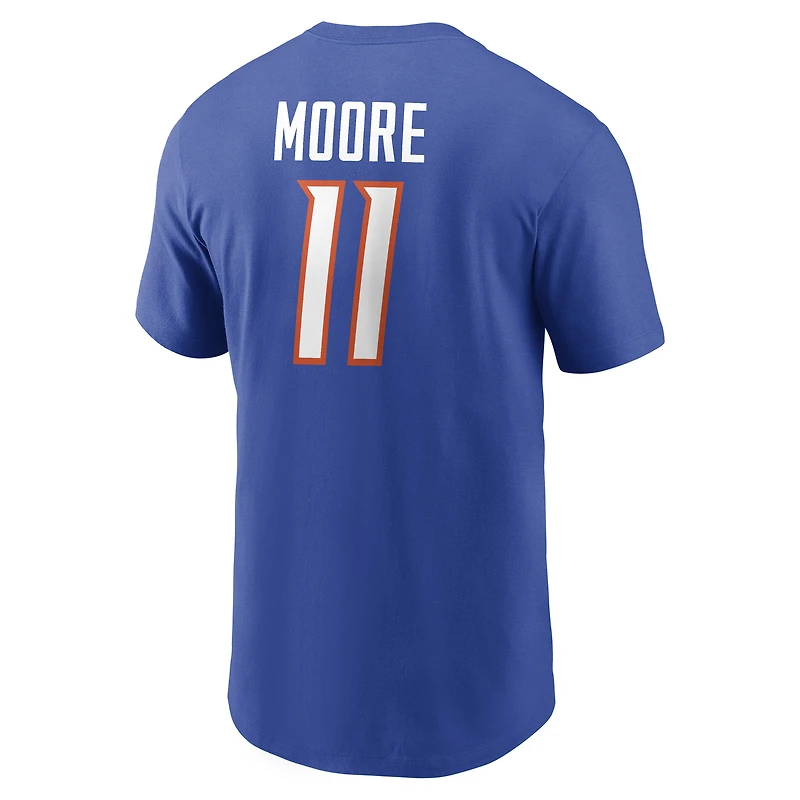T-shirt Nike Kellen Moore Royal Boise State Broncos Ke11en pour homme, avec nom et numéro