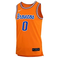 Maillot de basket-ball rétro réplique Nike #0 Orange Boise State Broncos pour homme