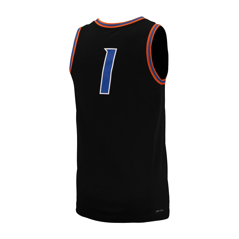 Men's Nike #1 Black Boise State Broncos Replica Basketball Jersey