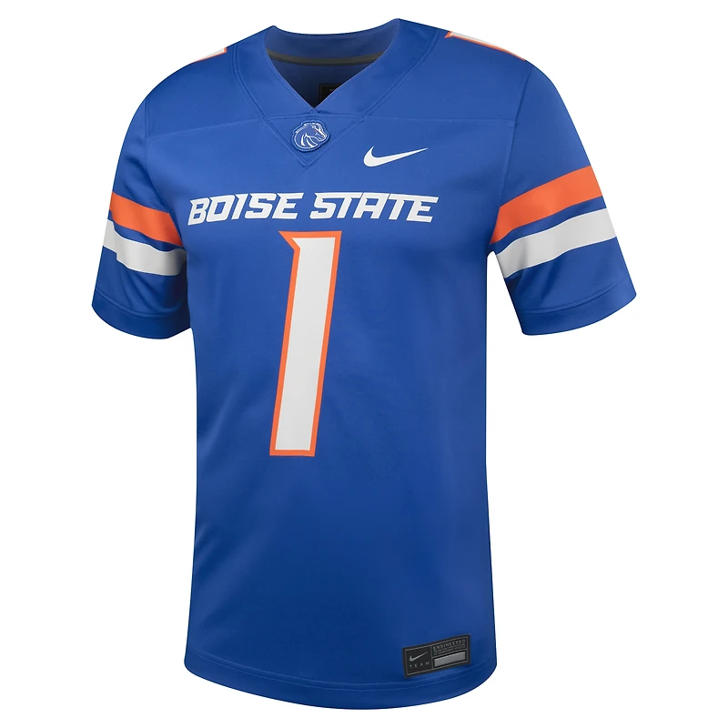 Men's Nike #1 Royal Boise State Broncos Untouchable Football Jersey
