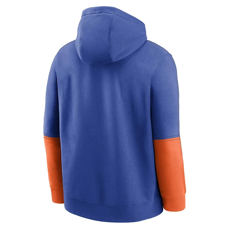 Sweat à capuche en polaire Nike Royal Boise State Broncos 2024 Sideline Club pour homme