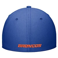 Men's Nike Royal Boise State Broncos 2024 Sideline Rise Swoosh Flex Hat