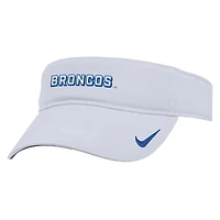 Visière ajustable Nike Ace Performance blanche pour homme des Boise State Broncos 2025