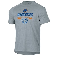 Men's Under Armour Gray Boise State Broncos Softball Icon Raglan Performance T-Shirt