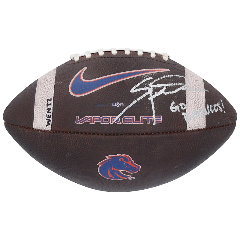 Spencer Danielson Boise State Broncos Autographed Game-Used Football vs. Appalachian State Mountaineers on September 27, 2025 with "Go Broncos!" Inscription