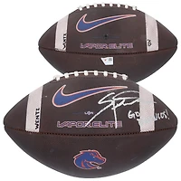 Spencer Danielson Boise State Broncos Autographed Game-Used Football vs. Appalachian State Mountaineers on September 27, 2025 with "Go Broncos!" Inscription