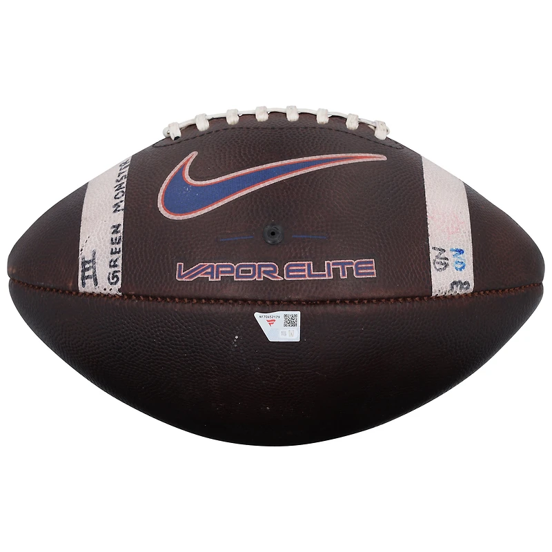 Spencer Danielson Boise State Broncos Autographed Game-Used Football vs. Nevada Wolfpack on October 24, 2025 with "Go Broncos!" Inscription