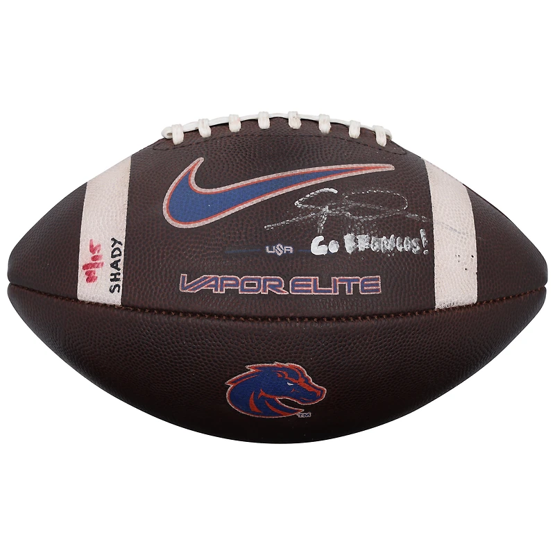 Spencer Danielson Boise State Broncos Autographed Game-Used Football vs. Utah State Aggies on November 28, 2025 with "Go Broncos!" Inscription