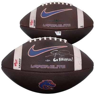 Spencer Danielson Boise State Broncos Autographed Game-Used Football vs. Utah State Aggies on November 28, 2025 with "Go Broncos!" Inscription