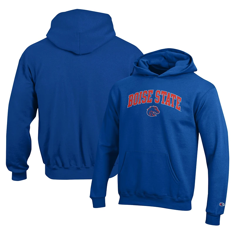 Youth Champion Royal Boise State Broncos Campus Pullover Hoodie