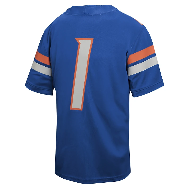 Maillot de football intouchable Nike #1 Royal Boise State Broncos pour jeune