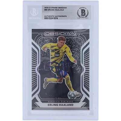 Erling Haaland Borussia Dortmund dédicacé 2020-21 Panini Obsidian #86 #161/195 BAS authentifié 10 cartes