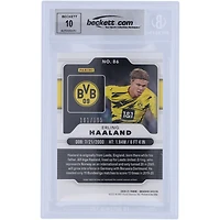 Erling Haaland Borussia Dortmund dédicacé 2020-21 Panini Obsidian #86 #161/195 BAS authentifié 10 cartes