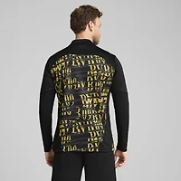 Haut d'avant-match Puma Black Borussia Dortmund 2024/25 pour homme avec fermeture éclair