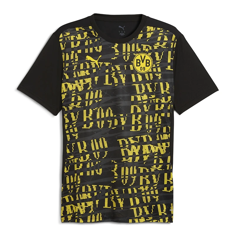 Maillot d'entraînement pré-match Puma Black Borussia Dortmund 2024/25 pour homme