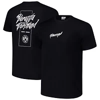 T-shirt noir streetwear Borussia Dortmund pour homme