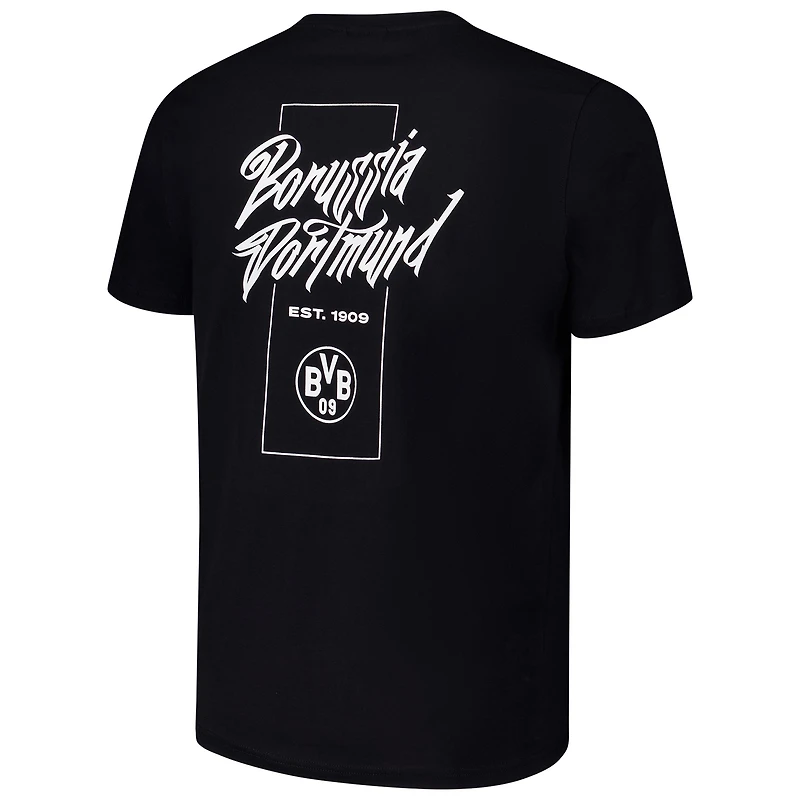 T-shirt noir streetwear Borussia Dortmund pour homme