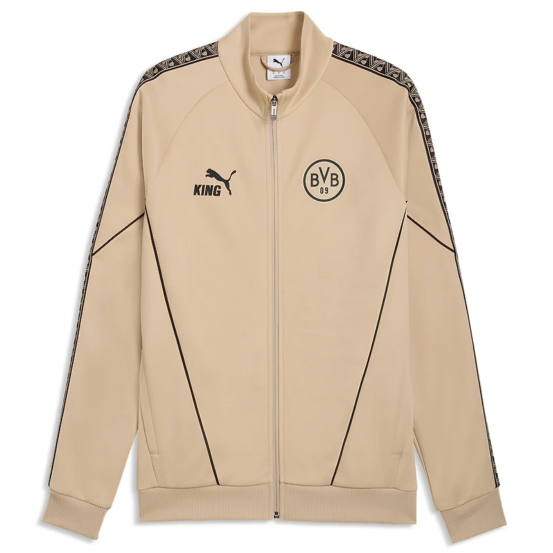 Men's Puma  Beige Borussia Dortmund King Anthem dryCELL Full-Zip Jacket