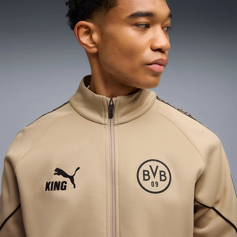 Men's Puma  Beige Borussia Dortmund King Anthem dryCELL Full-Zip Jacket