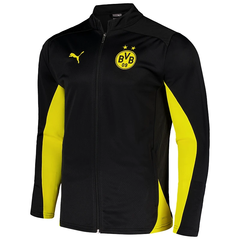 Veste d'entraînement entièrement zippée Puma noir Borussia Dortmund 2024/25 dryCELL pour homme