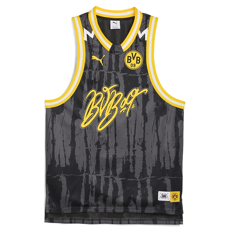 Maillot de basket-ball dryCELL Puma noir Borussia Dortmund Coupe du Monde des Clubs la FIFA 2025 pour homme