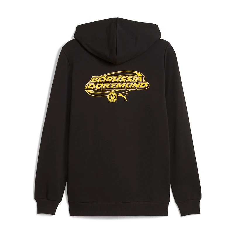 Sweat à capuche zippé Puma noir Borussia Dortmund ftblCulture pour homme