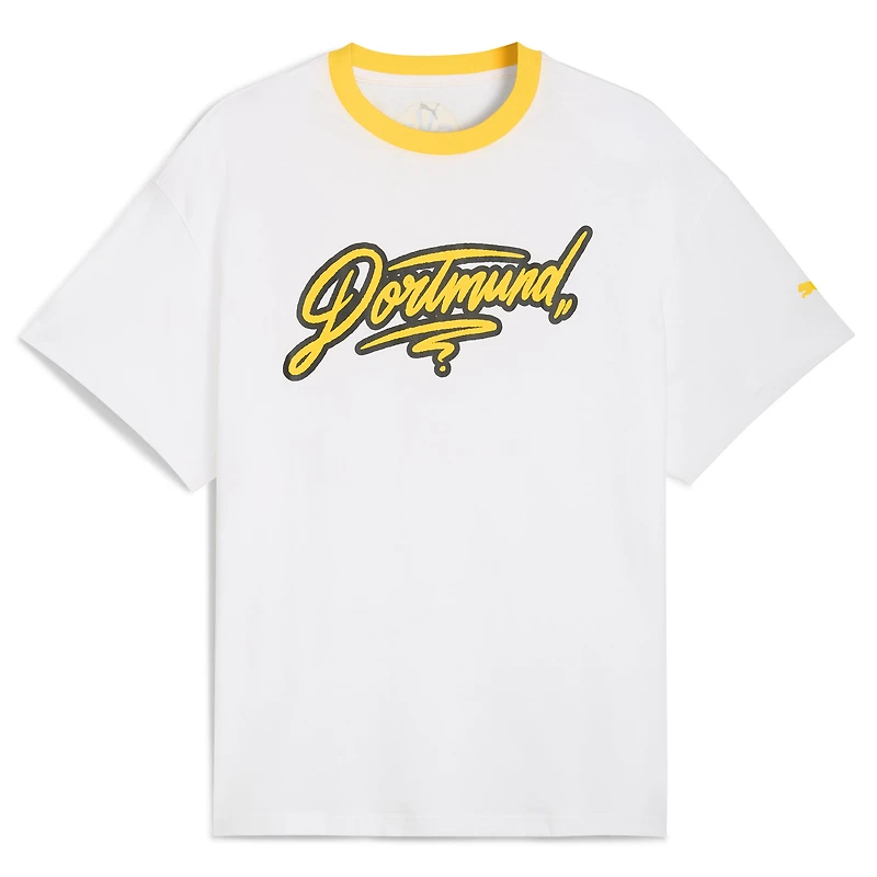 T-shirt Puma blanc pour homme, Coupe du Monde des Clubs de la FIFA 2025, Borussia Dortmund
